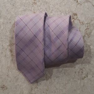 Calvin Klein Tie Lavender Plaid